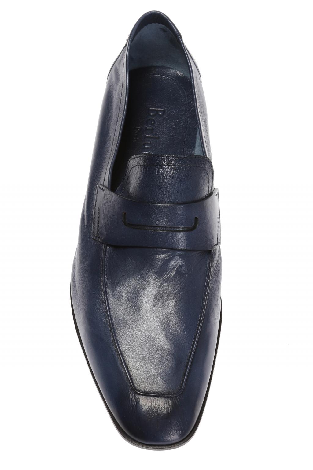 Navy blue Lorenzo Rimini Leather Loafer Berluti - Vitkac Italy